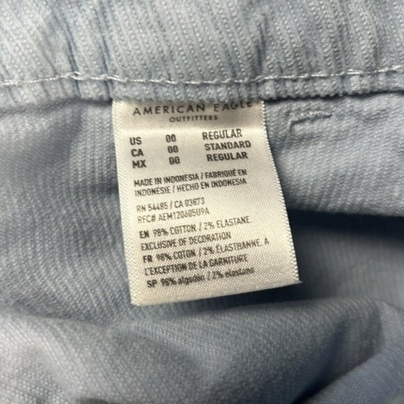 American Eagle Outfitters Light Blue Corduroy SkirtSize: 00 - Picture 3 of 5
